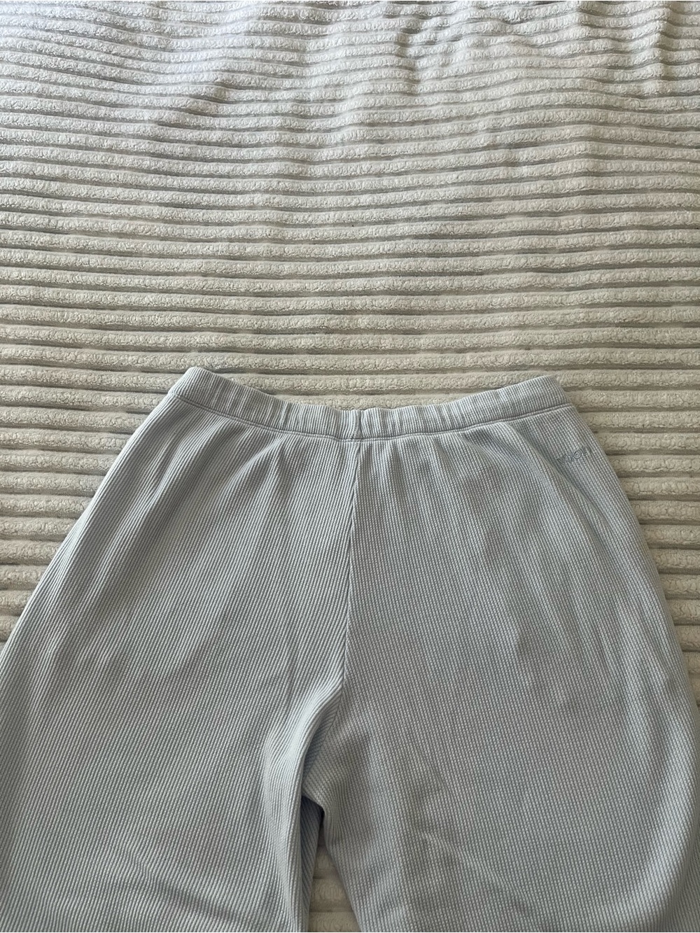 Vuori Waffle Wide Leg Pants in Soft Sky - Picture 10 of 13